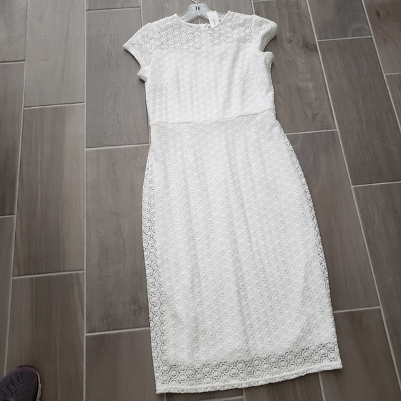 dressbarn | Dresses | Dressbarn White Lacey Dress | Poshmark